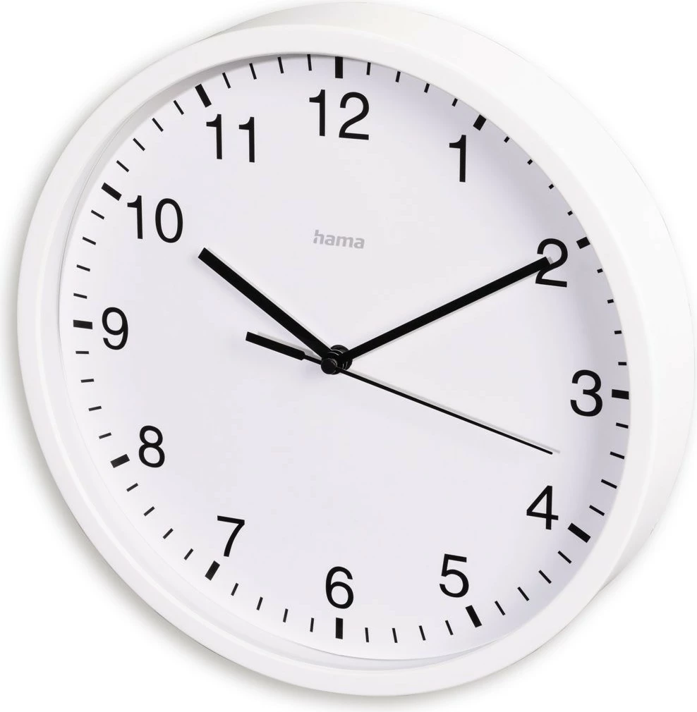 Orë muri Hama 185864, analoge, 25 cm, e bardhë