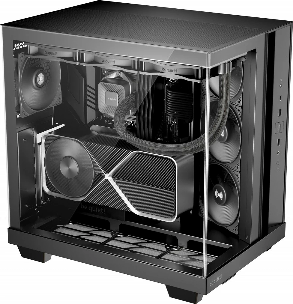 Kasë be quiet! Light Base 500 BGW83 ATX me 4x 120mm PWM, USB Type-C, pa ndriçim RGB, e zezë