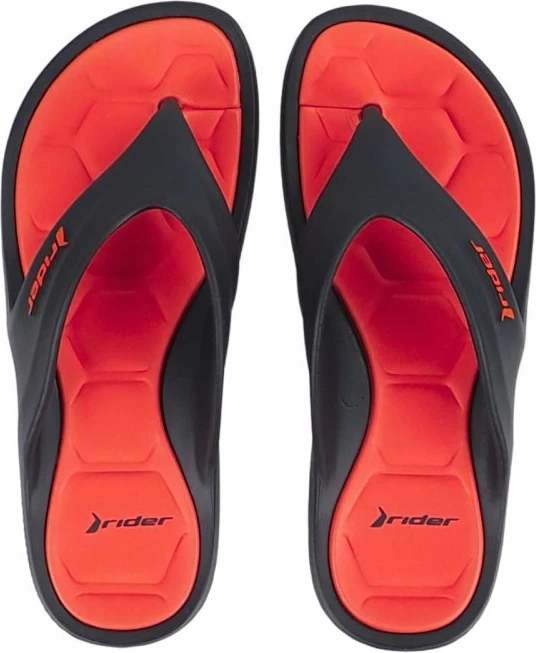 Flip-flop për meshkuj Rider, të zeza e të kuqe