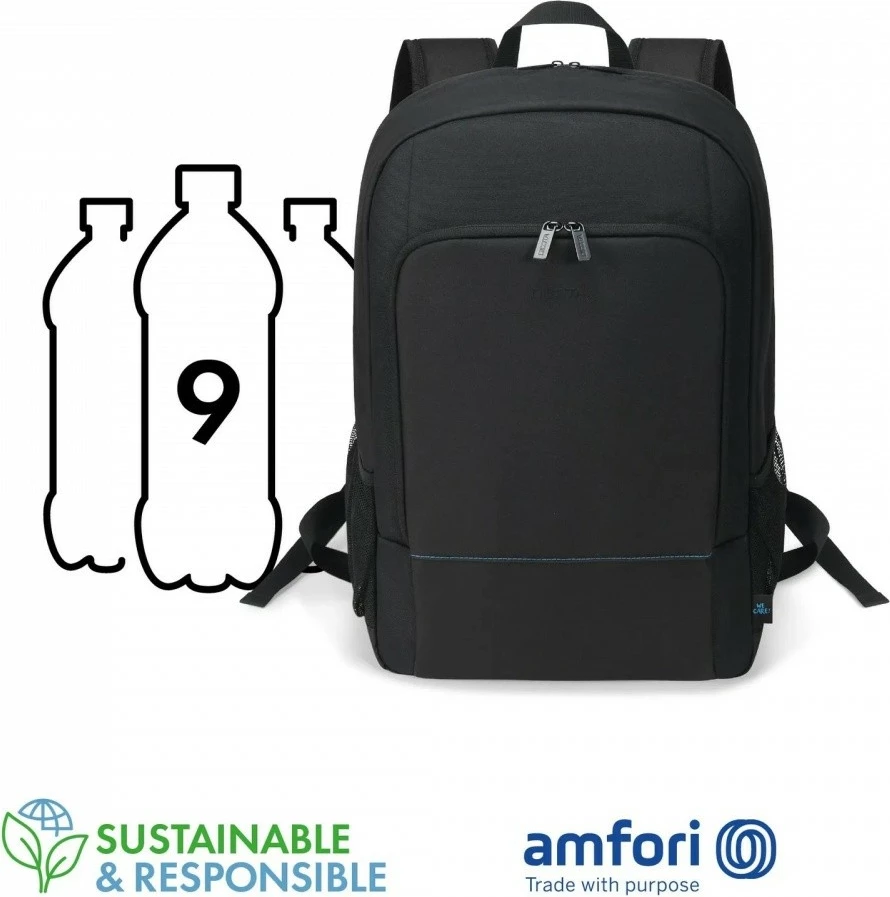 Çantë shpine për laptop DICOTA TWO 13-14\" 20L rPET, e zezë