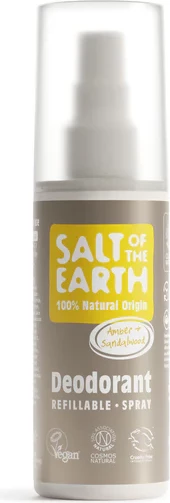 Deodorant natyral Salt of the Earth Amber & Sandalwood Spray, 100 ml