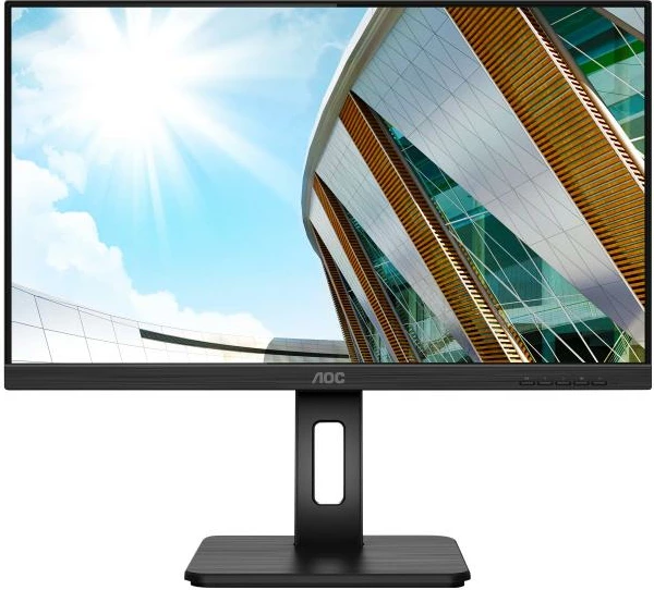 Monitor, AOC, Q24P2Q, 23.8" QHD IPS, USB 3.2 hub, rregullim lartësie, i zi