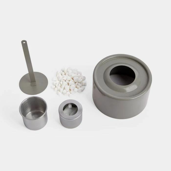 Oxhak tavoline me bioetanol VONHAUS 2500647, rrethor, H 27 cm, Ø 16.5 cm, gri beton