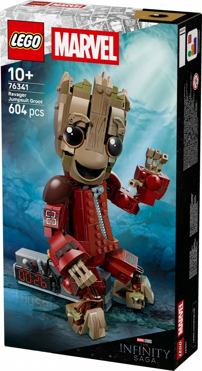 Set ndërtimi LEGO Marvel 76341 Groot Ravager, figurë e lëvizshme, 604 pjesë, 10+