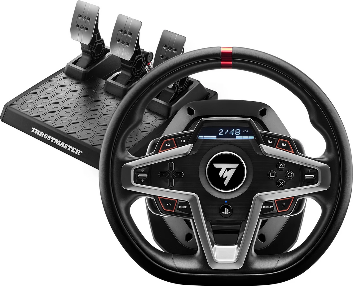 Timon lojërash, Thrustmaster T248 4160783, për PlayStation, i zi, set me pedale