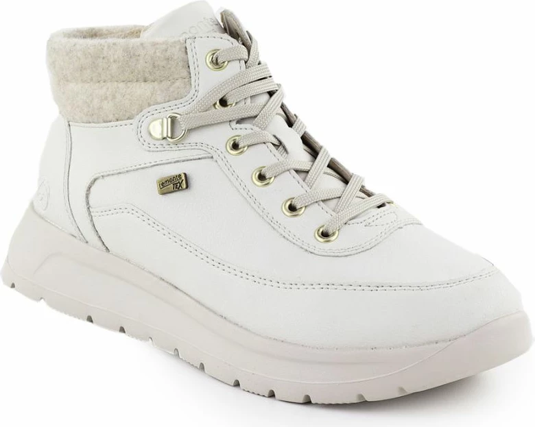 Çizme lëkure për femra Rieker Remonte D2V71-80, krem