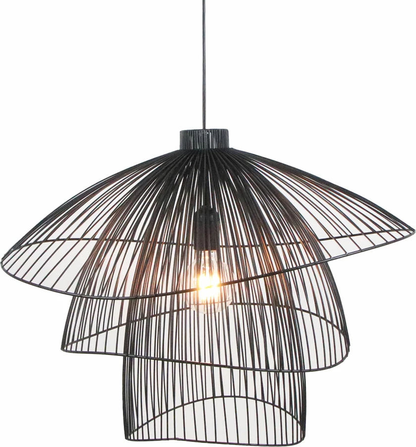 Llambë varëse Coral, metal i zi, 58x55x44 cm