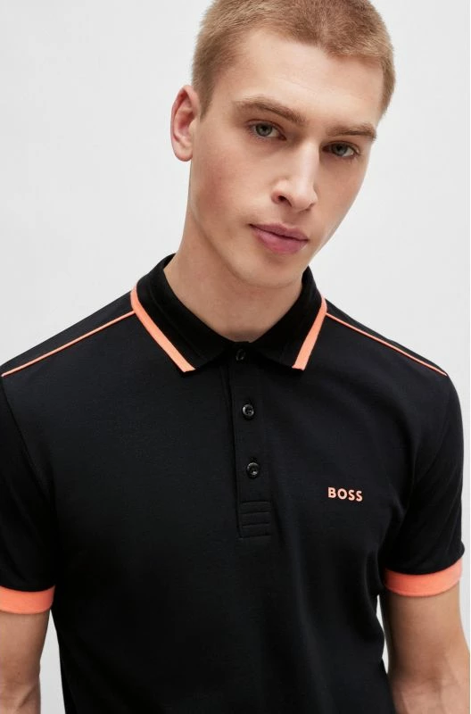 Maicë polo për meshkuj Boss, e zezë
