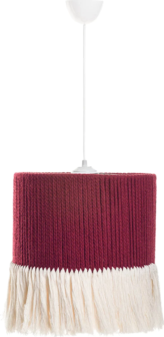 Llambë varëse tavani, FH7653.06, ngjyrë maroni-bardhë, litar, Φ30x80H