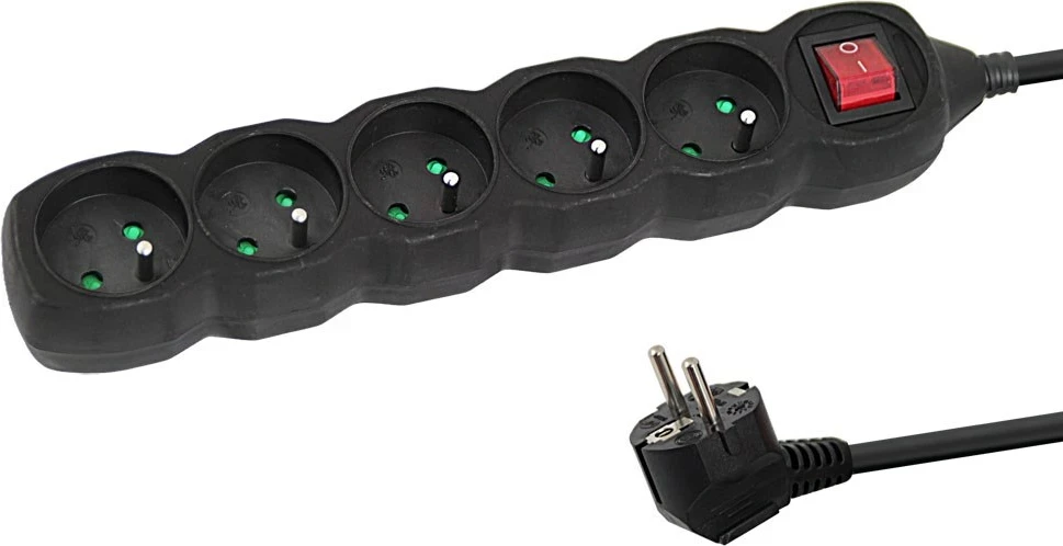 Zgjatues elektrik Esperanza ELK216K, 5 dalje, 5 metra, i zi