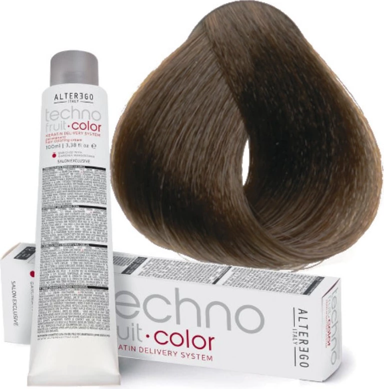 Ngjyrë për flokë Alter Ego Techno Fruit Color, 6/1 Dark Blonde Ash, 100 ml