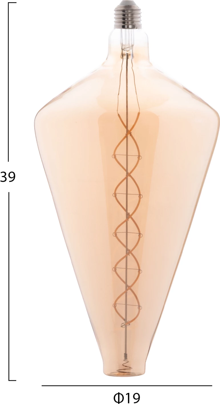 Llambë LED filament 8W E27 3000K ngjyrë ari, e zbehtë