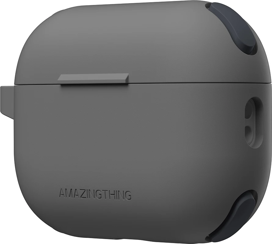 Mbështjellës AmazingThing Omni Case për AirPods Pro 2, silikon, zi