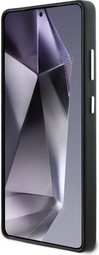 Mbështjellës Karl Lagerfeld Saffiano Full Wrapped Elongated Metal Logo MagSafe për Samsung Galaxy S25 Ultra, Zi