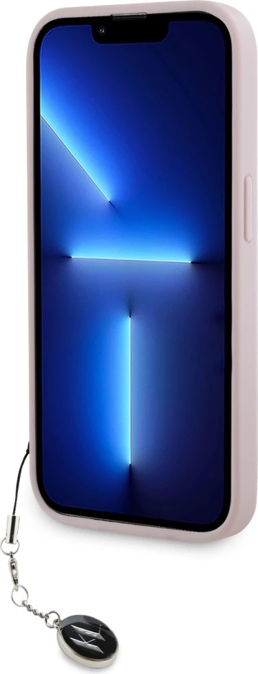 Mbështjellës Karl Lagerfeld Saffiano Rhinestones & Charm për iPhone 15 Pro, Rozë