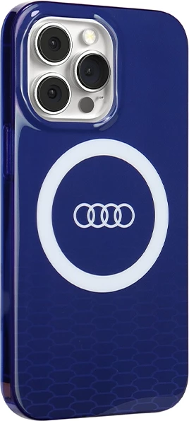 Mbështjellës Audi IML Big Logo MagSafe për iPhone 13 Pro / 13, Blu
