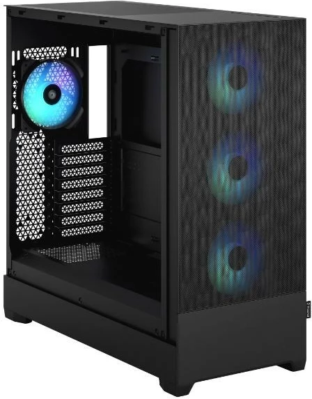 Kasë Fractal Design Pop XL Air RGB FD-C-POR1X-06 Big Tower me xham të temperuar, mbështetje E-ATX/ATX/mATX/Mini ITX, USB 3.0, black