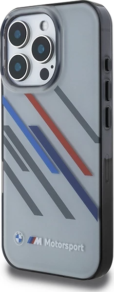 Mbështjellës BMW Motorsport IML Random Stripes për iPhone 16 Pro Max, Gri