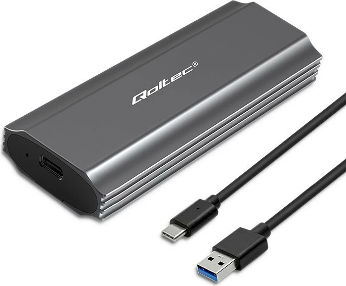 Kasë Qoltec NV2271 për SSD M.2, NVMe/SATA, USB-C, 2TB, Gri