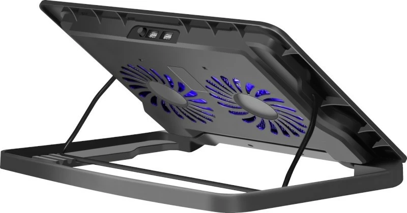 Kasë ftohëse për laptop Defender NS-503, 15.6"-17", 2xUSB, Metal, e zezë