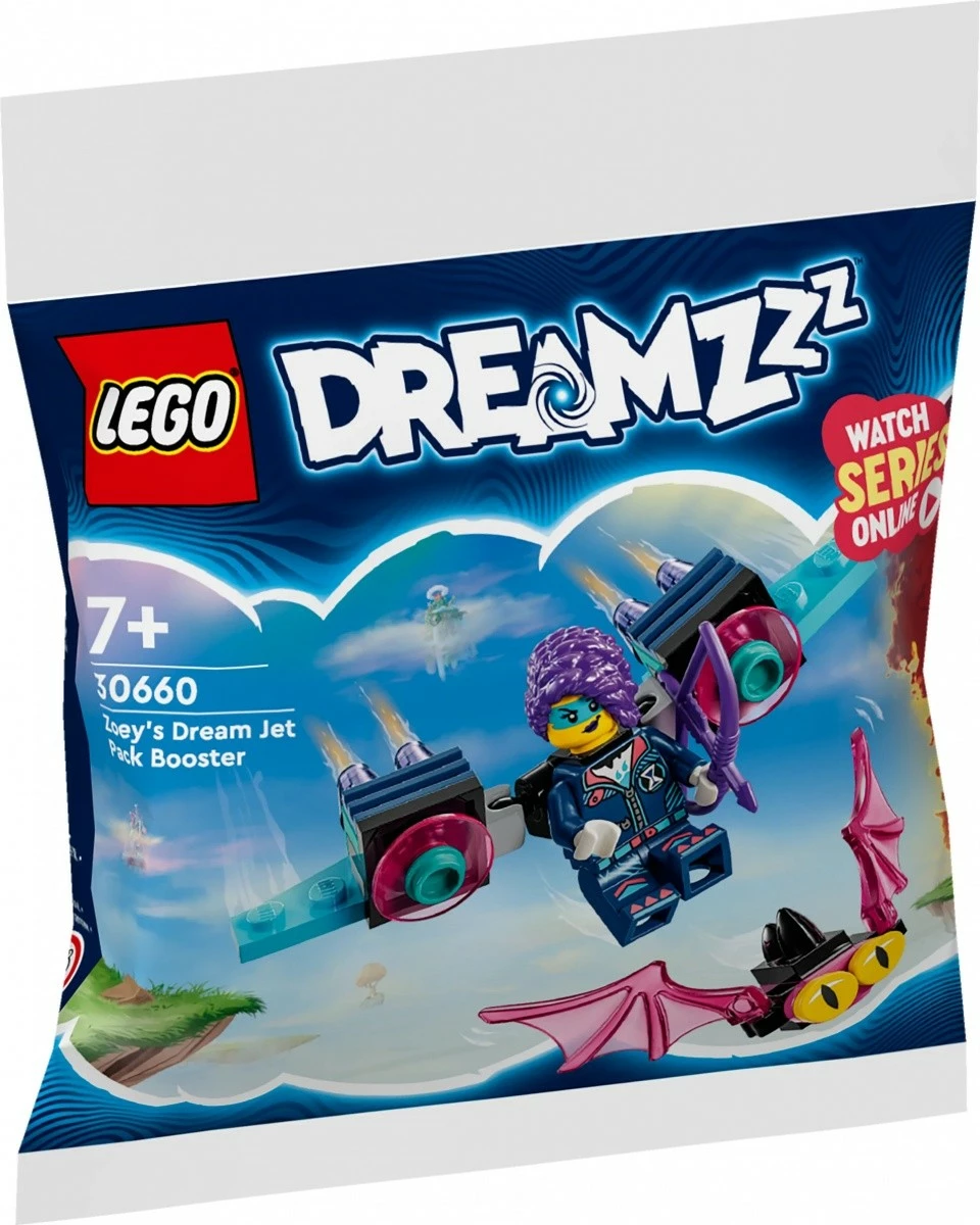 Set LEGO DREAMZzz 30660 Jetpack Backpack me Zoey, 37 pjesë