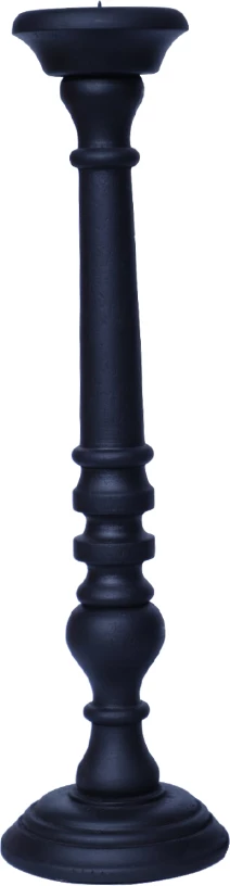 Mbajtëse qirinjsh BERNI, dru mango, e zezë, 13x13x50cm