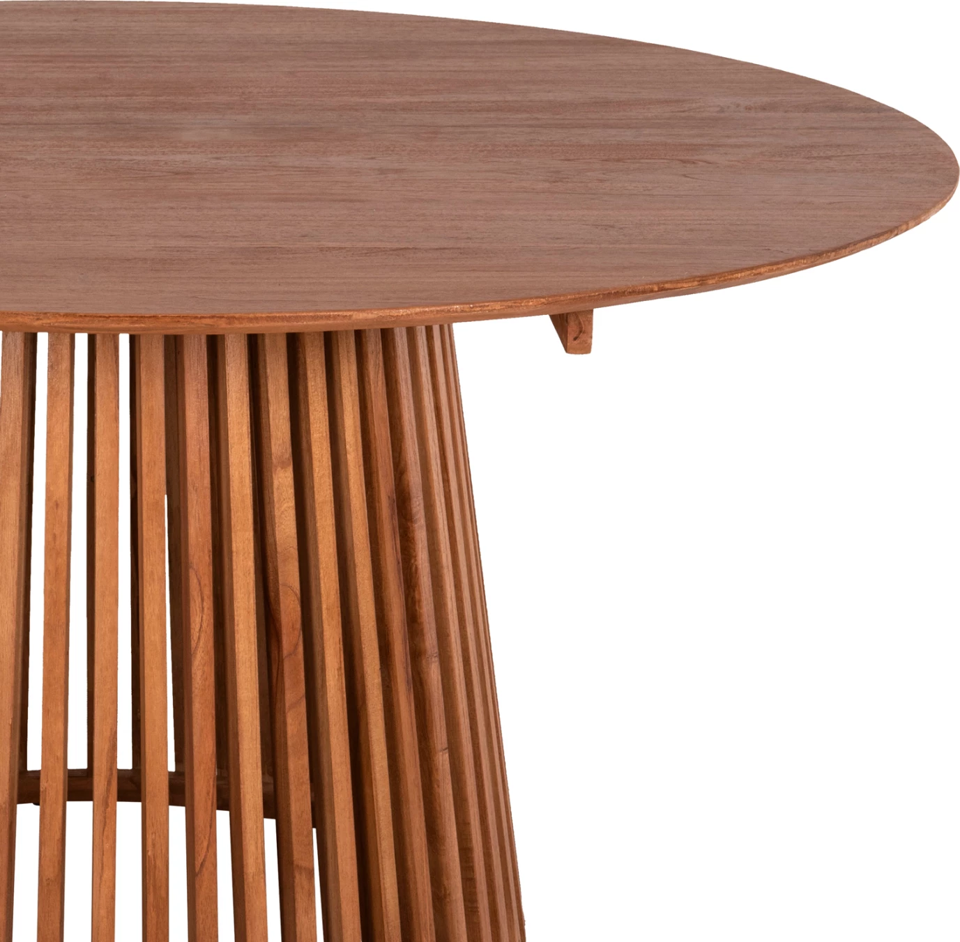 Tavolinë e rrumbullakët për ngrënie, FRANTZ, HM9457.11, dru MINDI, ngjyrë natyrale, Φ150x75H cm