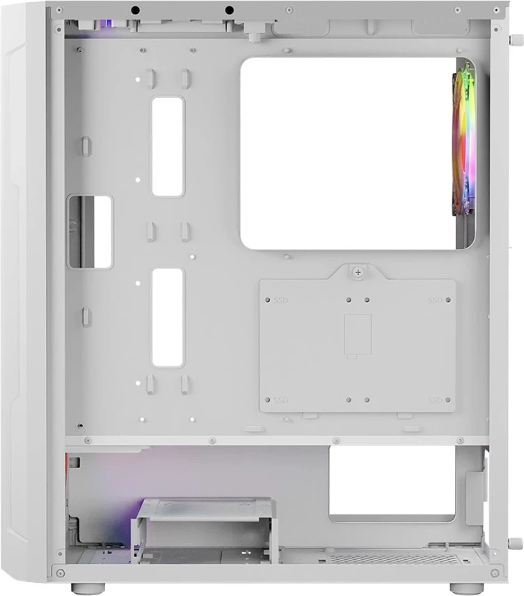 Kasë LOGIC ARAMIS ARGB MINIDI USB 3.0, e bardhë