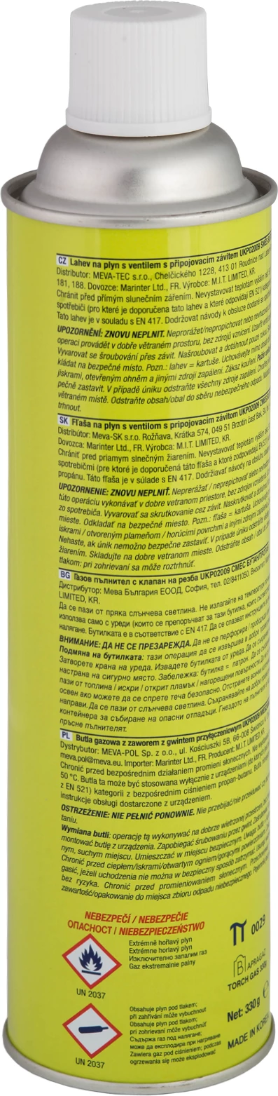 Kartrixh gazi Meva UKP02009, 330g, valvul filet 7/16