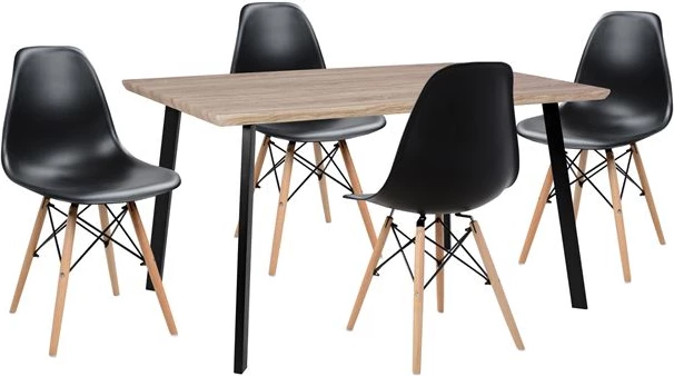 Set tavolinë me karrige 5 copë FH10346 Tavolinë 140x80x76 cm & 4 Karrige Twist