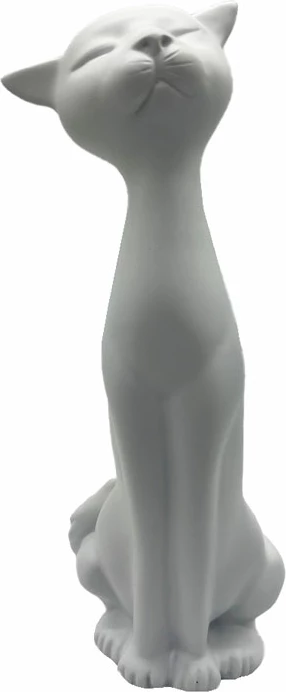 Dekor mace Maggie, polirezine, e bardhë, 15x13x40cm