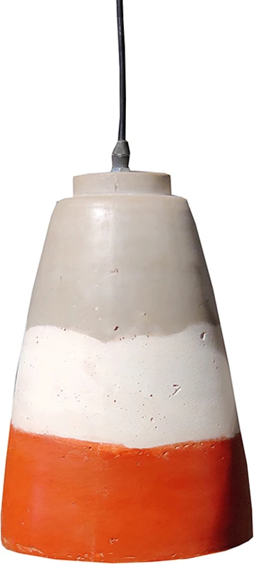 Llambë varëse LETT, beton, terrakotë, e bardhë, gri, 20x20x28cm