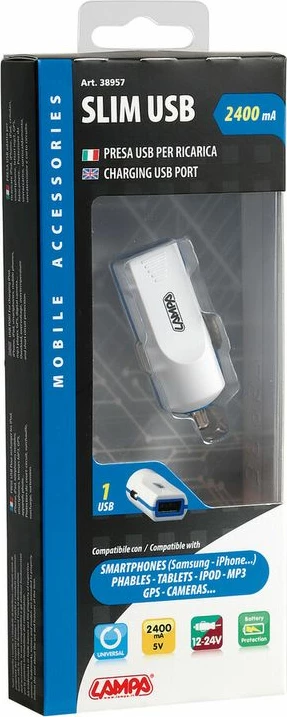 Mbushes Usb 2400 Ma 12-24v