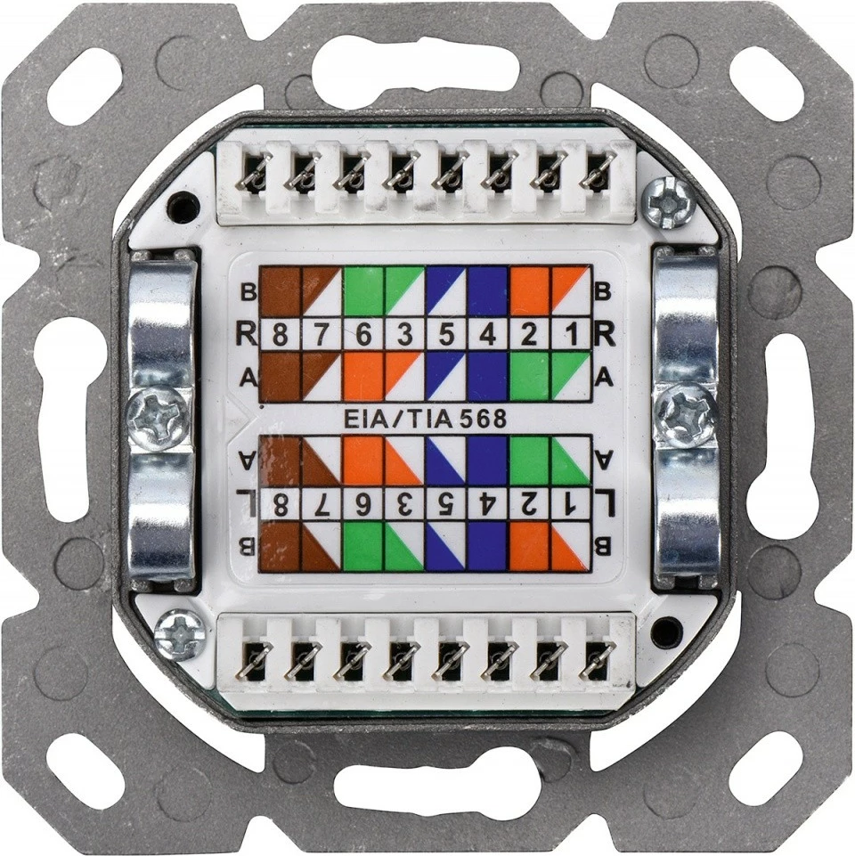 Prizë rrjeti Digitus DN-9007-S-1, 2xRJ45, Cat.6A, e bardhë