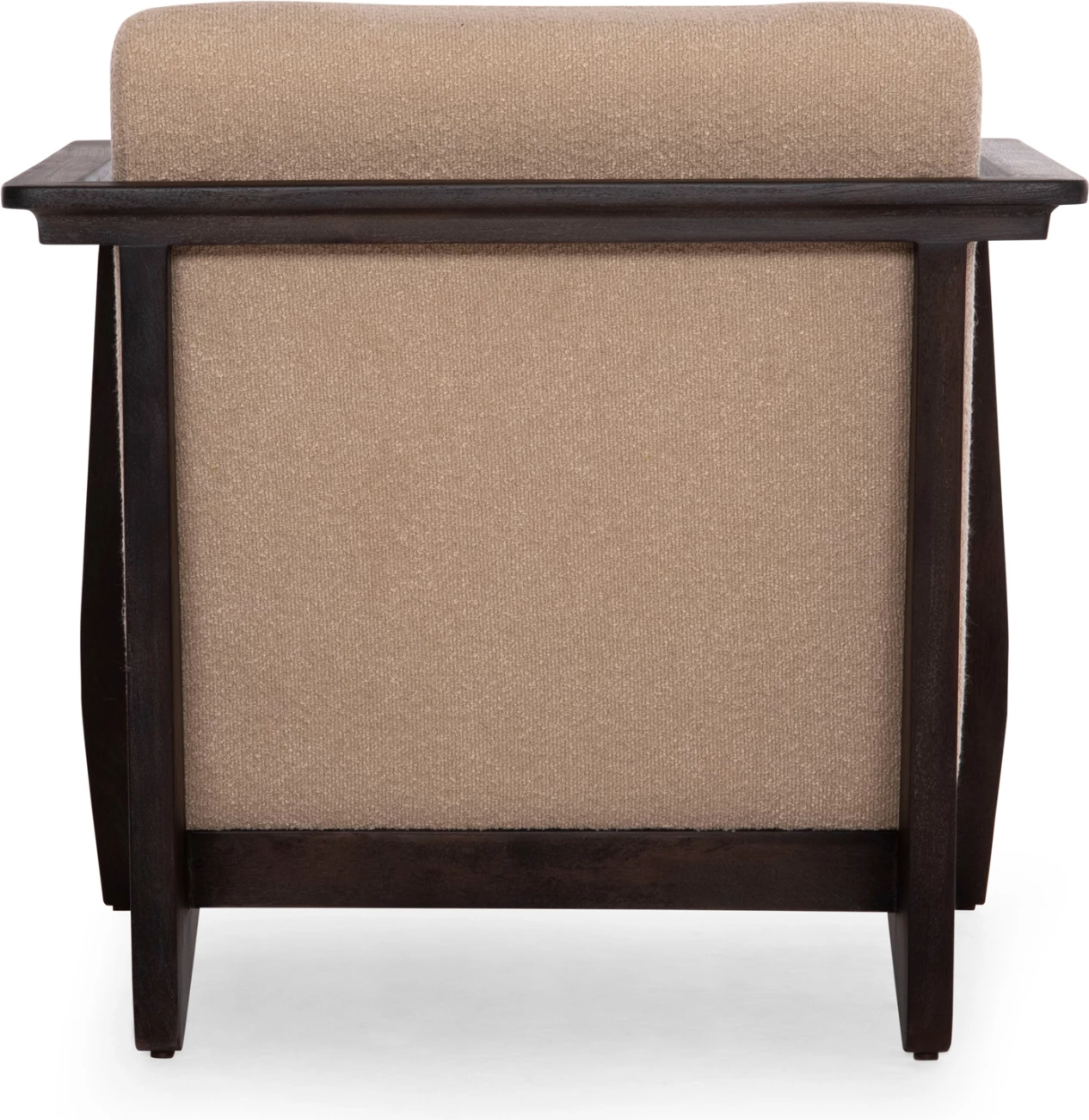 Fotelje Cynthia, dru mahogany i zi, jastëk krem, 65x75x60Hcm