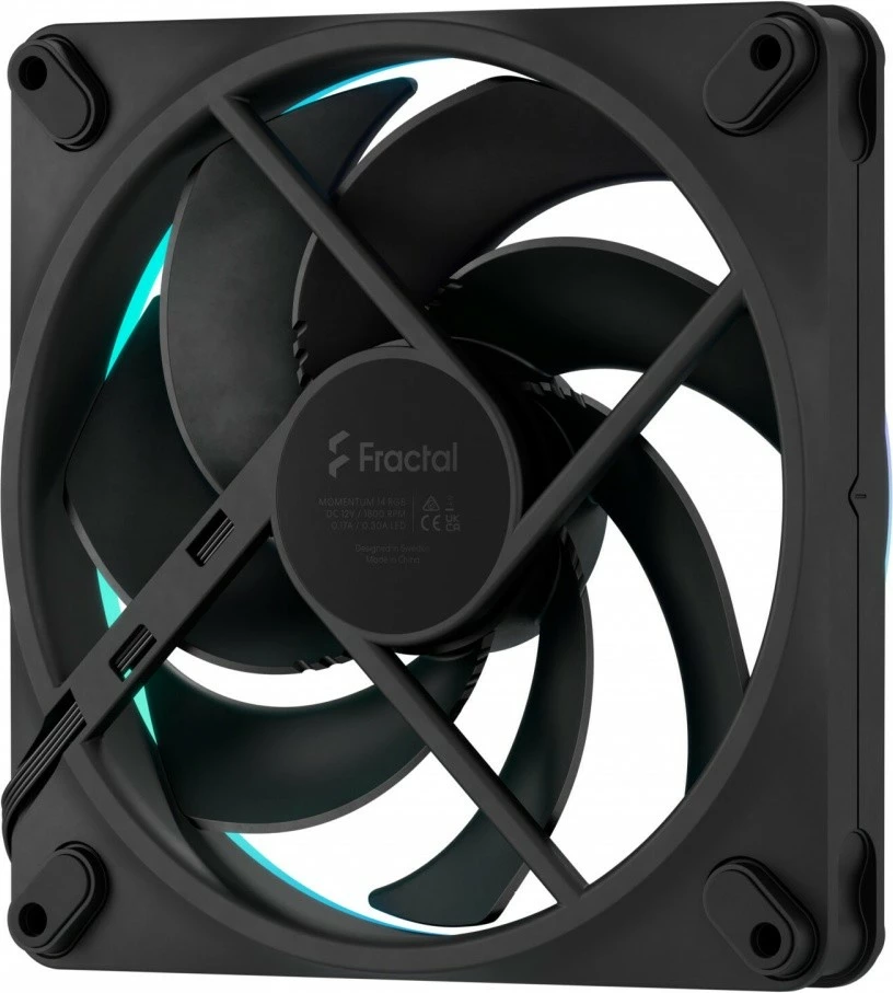 Kasë Fractal Design Momentum 14 RGB, 140mm, 3-pack, e zezë