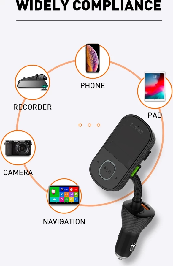 Karikues Për Veturë LDNIO C705Q (Zezë)