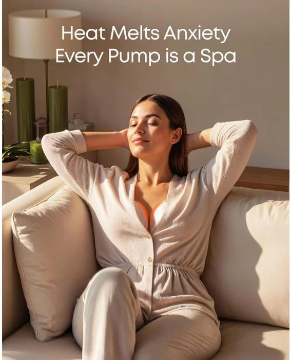 Pompë gjiri Anker eufy S1 Pro me ngrohje HeatFlow, kontroll me aplikacion, 300 mmHg, me kutí karikimi portative, kafe