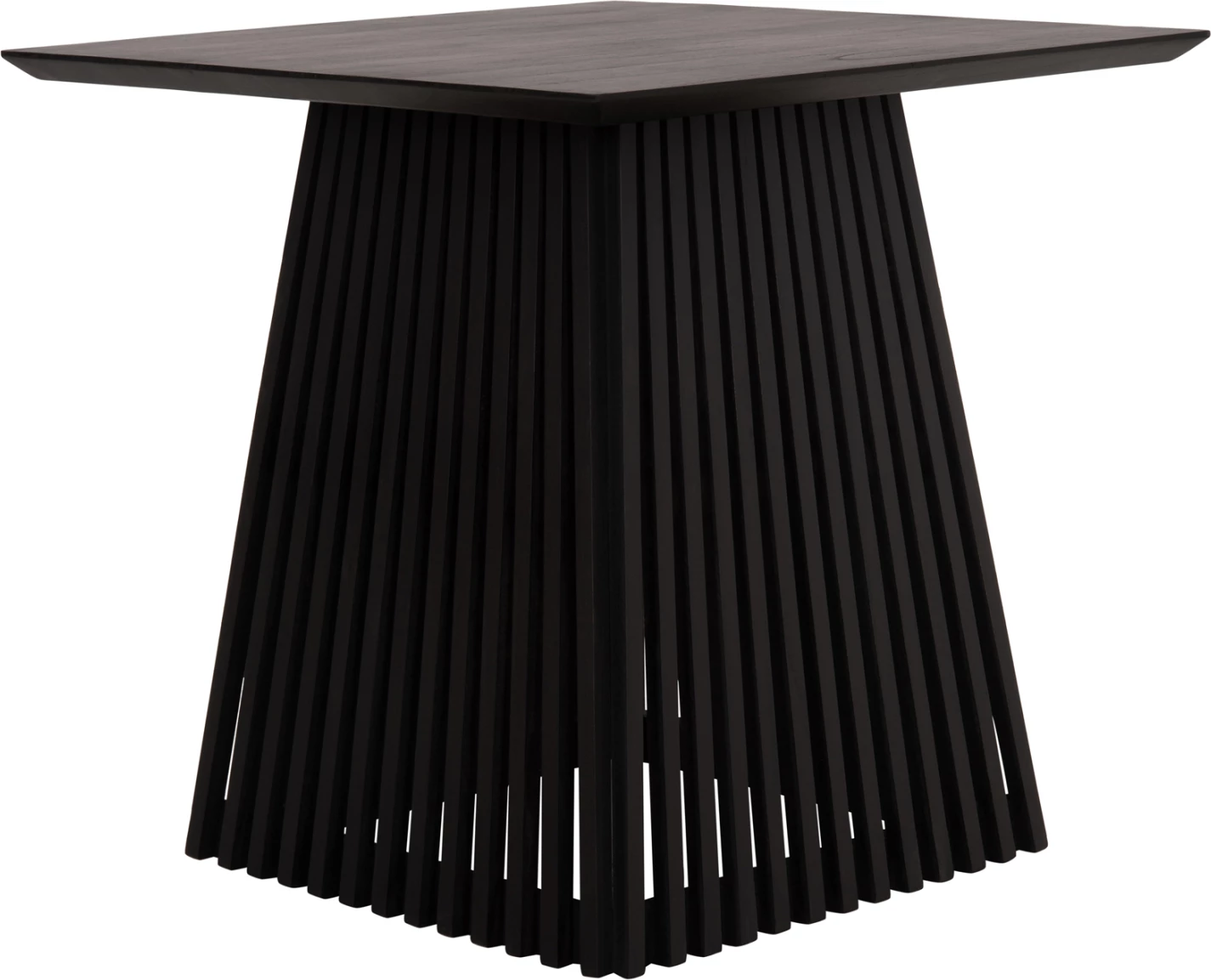 Tavolinë katrore ngrënieje FRANTZ, dru mindi, e zezë, 80x80x78cm