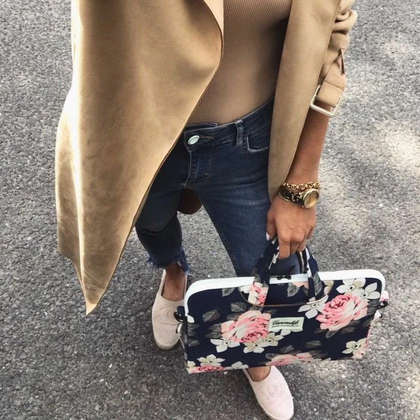 Çantë laptopi Canvaslife Briefcase 15-16", blu e bardhë