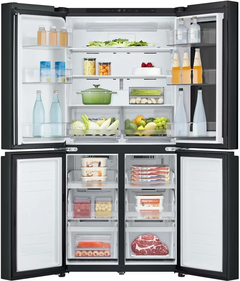 Frigorifer side by side, LG, GMV860EPDE, 530 L, 179x83.5 cm, InstaView, Wi‑Fi ThinQ, ngjyrë e zezë