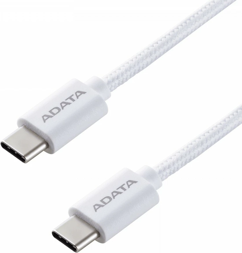 Kabllo USB-C në USB-C Adata CACC-200PN-WH 2m USB 2.0 100W PD e bardhë
