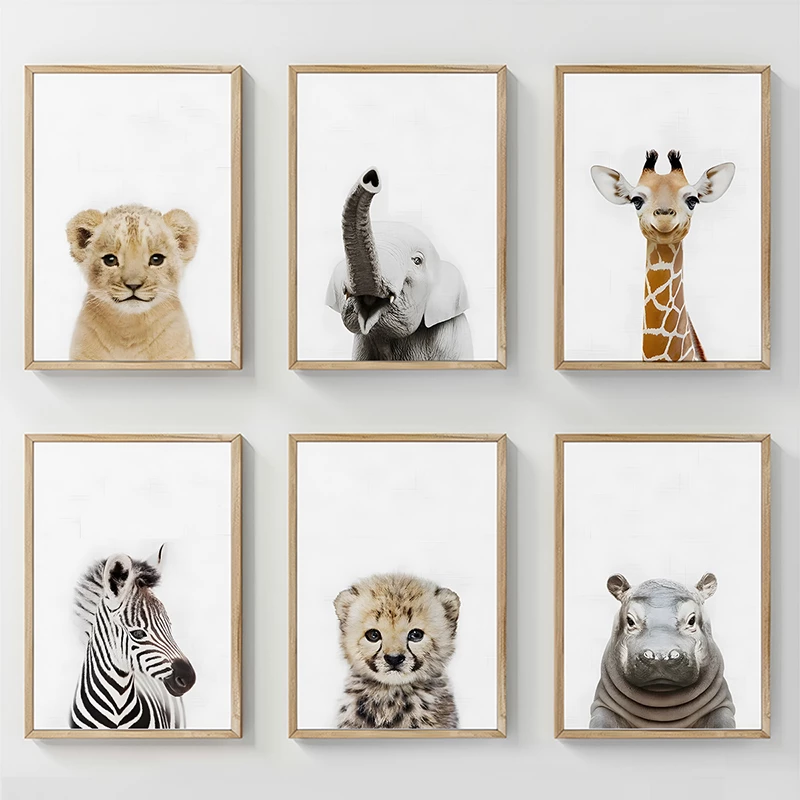 Set pikturash murale në kornizë Loriel, gjashtë pjesë, printim digjital, 33x1.5x48cm