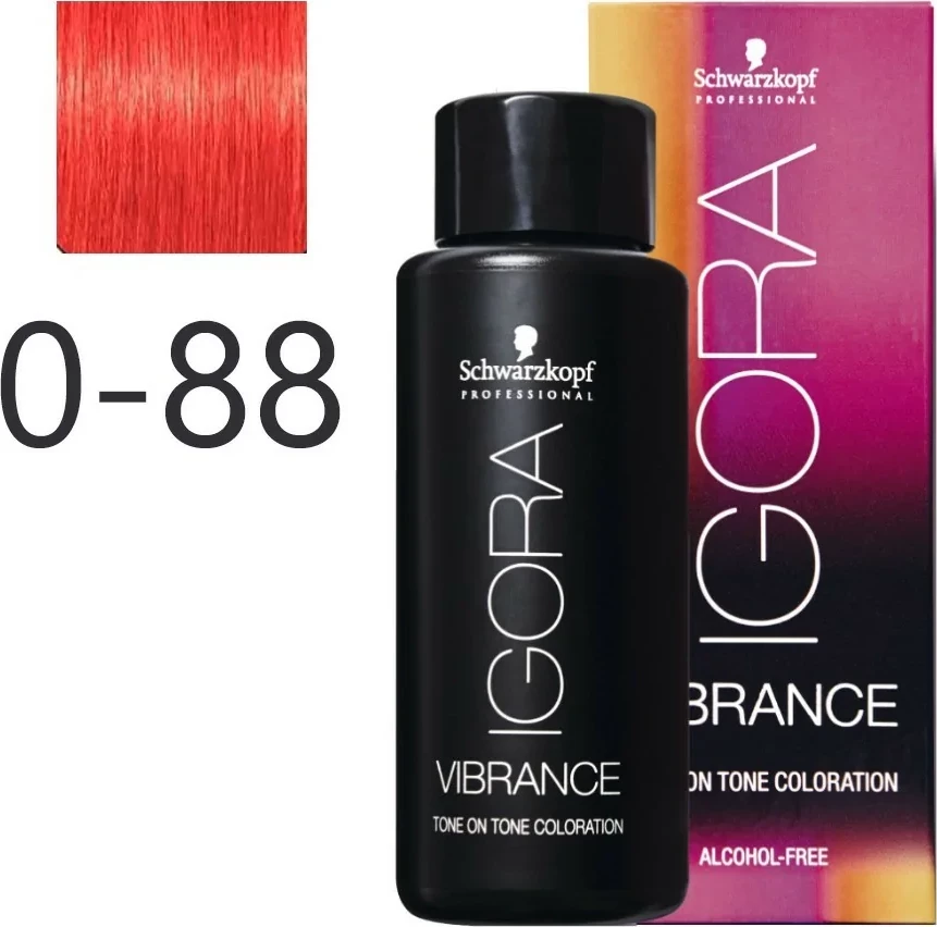 Ngjyrë për flokë Semi Permanente IG Vibrance 0-88 Red Concentrate, 60 ml