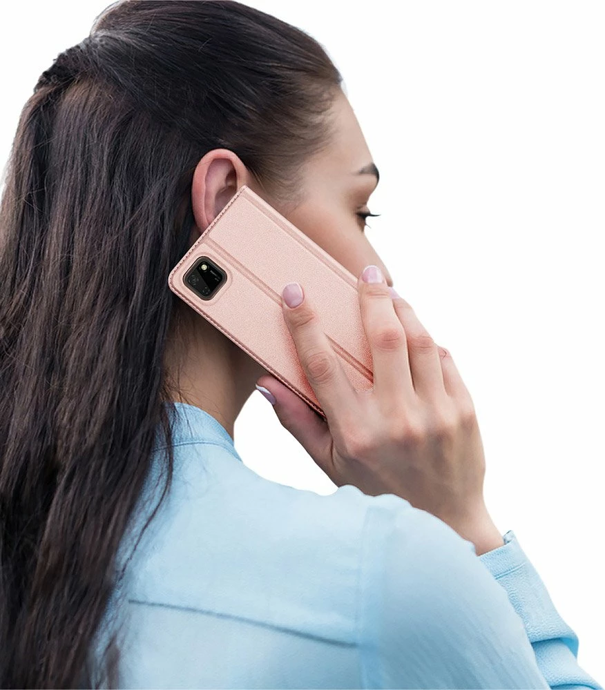 Mbështjellës Dux Ducis Skin Pro për Huawei Y5p, me kapak, rozë