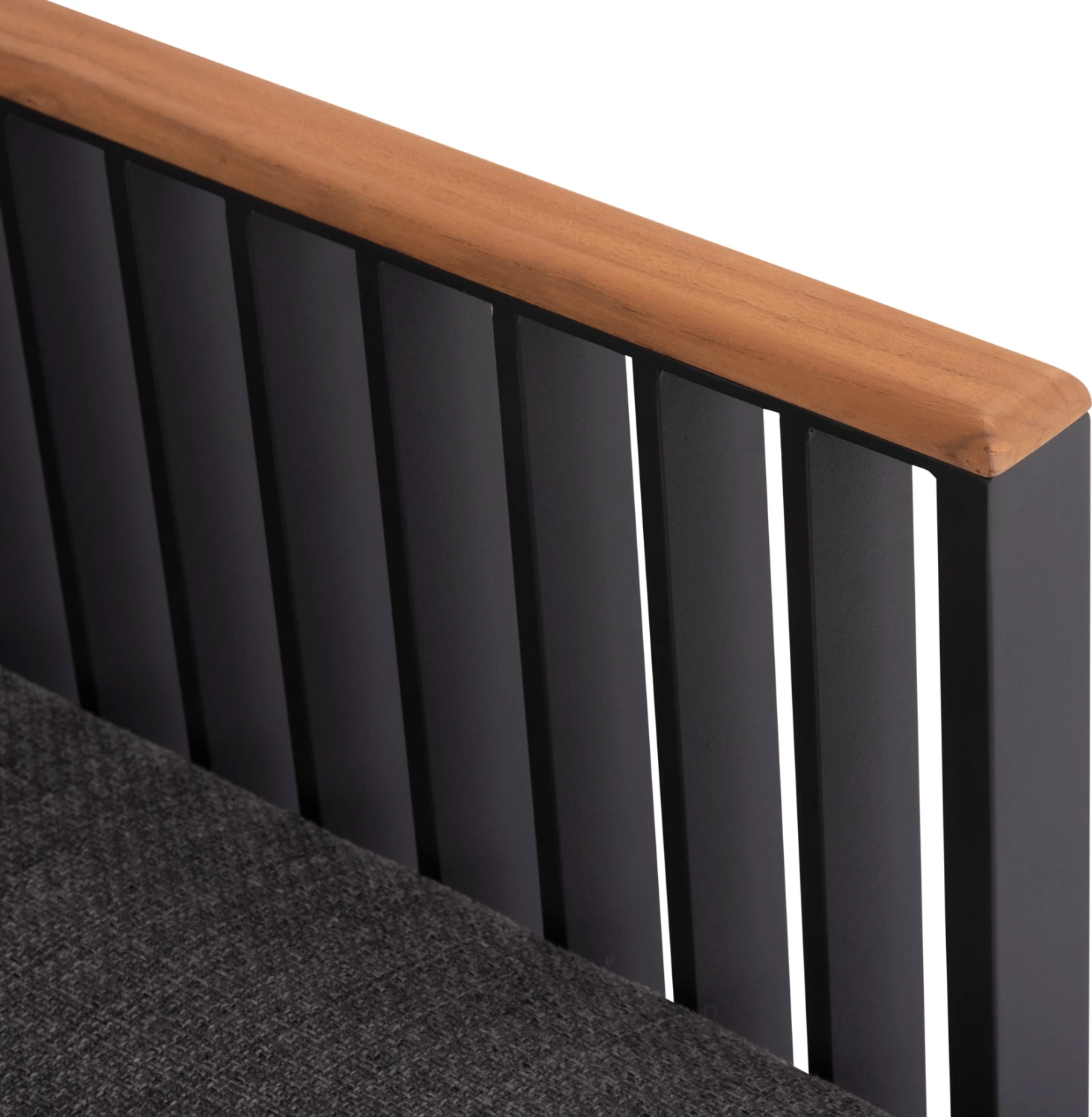 Set lounge për jashtë, 4 pjesë, seria Eternity, alumin anthracite, sipërfaqe guri sinterizuar, ngjyrë gri e errët