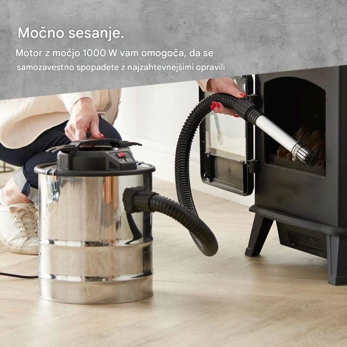 Fshesë hiri VONHAUS 3500060 15 L 1000 W argjend/zi set me aksesorë