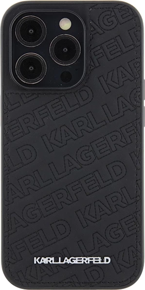 Mbështjellës Karl Lagerfeld Quilted K Pattern për iPhone 15 Pro, i zi
