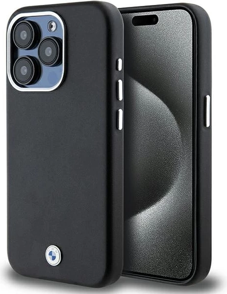 Mbështjellës BMW Signature Wrapped Metal MagSafe për iPhone 15 Pro, i zi