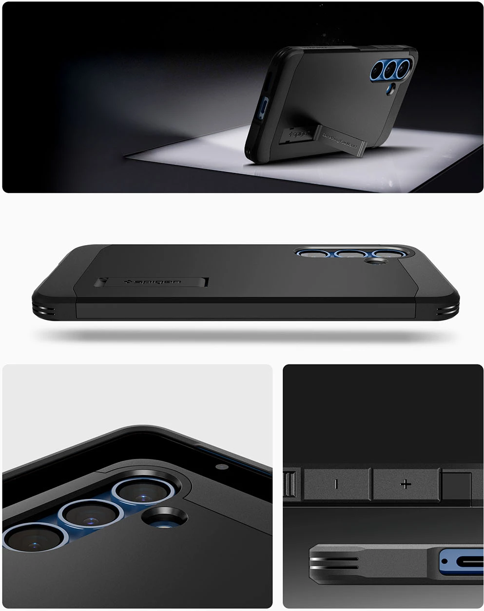 Mbështjellës Spigen Tough Armor MagSafe për Samsung Galaxy S25, zi